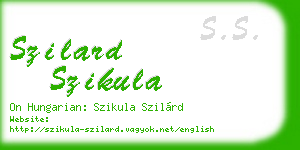 szilard szikula business card